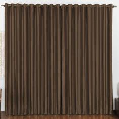 Cortina 3 Mts Sala Quarto Escritório Blackout Para Trilho Comum Tabaco