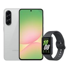 A56 5G (128GB) - Cinza + Galaxy Fit3 - Grafite
