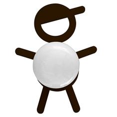 Abajur Stickboy, Cromalux, 500202, 9 W, Branco/Preto