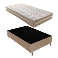 Cama Box Solteiro com Colchão D33 Quality Plus Duoface 20x88x188cm e B
