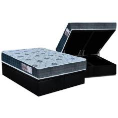 Cama Box Baú Queen: Colchão Ortopédico Orthoflex D45 / EP Cecina + Bas