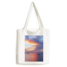 Ocean Sky Water Science Nature Picture Tote Canvas Satchel Bolsa de compras casual