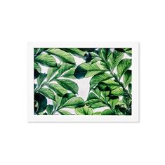 Quadro Decorativo Folhagem Folha 3 Moldura Branca 33x43cm