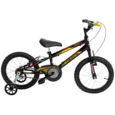 Bicicleta Infantil Aro 16 Track & Bikes Track Boy Preto e Amarelo com 