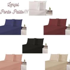 Lençol De Casal Solteiro 2Pçs Ponto Palito Percal 200 fios - Bordados 