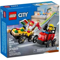 Lego City Carro de Pizza vs Caminhão de Bombeiros 60458