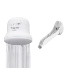 Ducha multitemperaturas ideale plus 220v com haste zagonel, Branco, 11