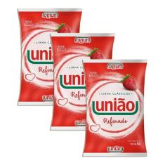 Açúcar Refinado União - 1Kg Kit 3