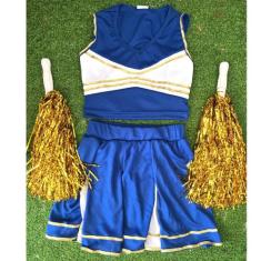 Fantasia Líder de torcida infantil com pompom do 4 ao 12 - xuxu de mei