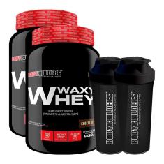 KIT - 2x Whey Protein Waxy Whey 900g + 2x Coqueteleira - Bodybuilders-Unissex