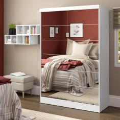 Guarda-Roupa Solteiro Madesa Luke 2 Portas de Correr de Espelho