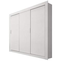 Guarda-Roupa Branco Casal 3 Portas de Correr Édez Safari