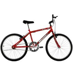 Bicicleta Aro 26 Masculina Adulto Sem Marcha Vermelha-Masculino