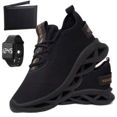 Tênis Corrida Masculino Academia Confortavel Carteira + Relogio - GP, 