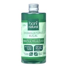 Enxaguante Bucal Natural e Vegano, Sem Flúor, Zero Álcool, Sem Parabeno, Menta e Melaleuca, Boni Natural, Verde