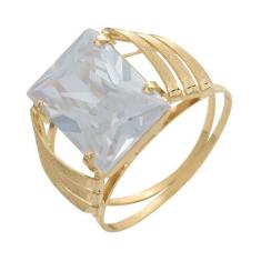 Anel De Ouro 18k Ocean Com Pedra Zircônia - Meu Anel, 19