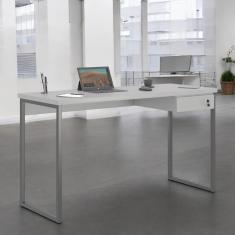 Mesa Home Office Escrivaninha Industriale 1,20 Cinza Com Gaveteiro