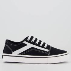 Tênis Diversão Mini Nick Juvenil Preto e Branco-Unissex