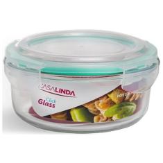 Pote Vidro Hermético Tampa 4 Travas Redondo 950ml Marmita