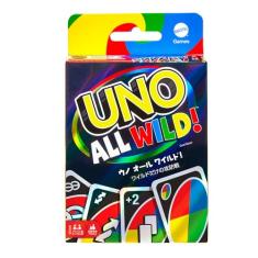 UNO, Jogo de cartas All Wild com 112 cartas, Presente para Crianças, Família e Noite de Jogo para Adultos, para Jogadores a Partir de 7 Anos