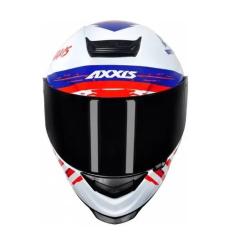 Capacete Axxis Eagle Independence Bco/Azul/Vermelho - Tam 56