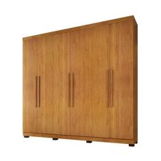 Guarda Roupa Casal 6 Portas 4 Gavetas New Master Benetil Móveis Cinamo