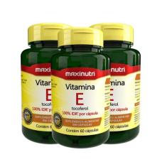 Kit 3 Vitamina E 100% IDR 60 Capsulas Maxinutri