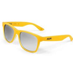 Óculos de Sol HUPI Brile Armação Amarela Lente Prata, Cor: AMARELO