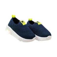 Tênis Marinho Kids Carrinho Luzes | Molekinho-Masculino