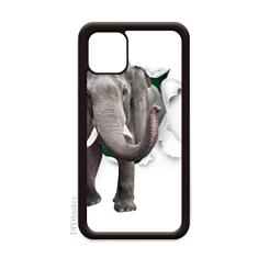 Capa Animal Paper Breaks Impact Elephants para iPhone 12 Pro Max para Apple Mini Mobile Case