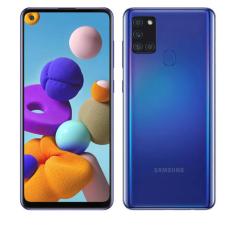Samsung Galaxy A21s Azul, com Tela Infinita de 6,5, 4G, 64 GB e Câmera Quádrupla de 48MP+8MP+2MP+2MP - SM-A217MZBRZTO