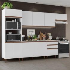 Cozinha Completa Madesa Reims 320001 com Armário e Balcão - Branco