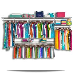 Roupeiro aramado quarto pequeno closet feminino solteiro 4,00 BR