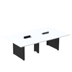 Mesa de Reunião 2400x1400 Mrcpb2414pp Branco/Preto