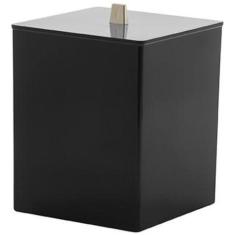 Lixeira Quadrada Preta Quadratta Ref 1572