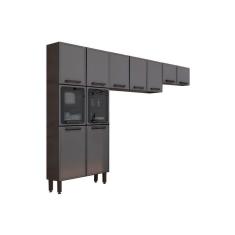 Cozinha Compacta Estilo 3 Peças (2 Armários + 1 Paneleiro) Cpt90 Cinza/grafite - Bertolini