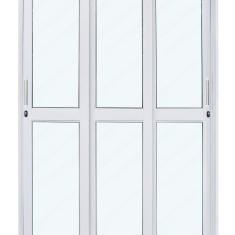 Porta de Correr de Aço 215x200cm 3 Folhas Moveis Ideal Crv Esquadrias Branco