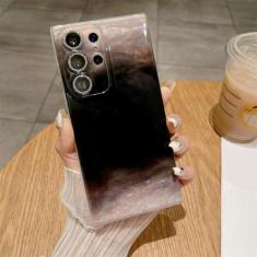 Capa protetora de lente luxuosa com padrão Aurora Gradient Glitter para Samsung Galaxy S24 S22 Ultra S23 Plus capa fina fina, 2, para Samsung S24 Plus