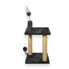 Arranhador para Gatos Sisal Plataforma 2 Andares com Brinquedo - Miupe