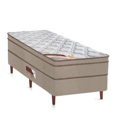 Cama Box + Colchão Castor Solteiro Innovation One Face Tecnopedic 120x203x54cm