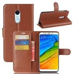 NEKOYA XIAOMI Capa para Redmi 5Plus, capa carteira flip de couro PU premium com compartimento para cartão, suporte e fecho magnético [capa interior à prova de choque de TPU] Compatível com XIAOMI
