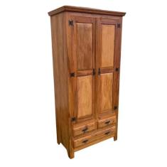 Guarda Roupa 2 Portas em Madeira de Demolição Sudeste Rústico