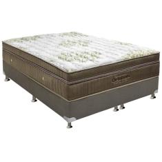 Cama Box Casal: Colchão Molas Superpocket Ensacadas Ortobom Gold + Box Suede Gray (138x188)