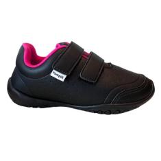 Tenis infantil escolar pampili menina honey preto 169189p, Preto, 28