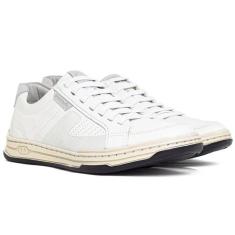 Tênis Masculino Democrata Denim Jay Casual Couro Cadarço Elástico Conf