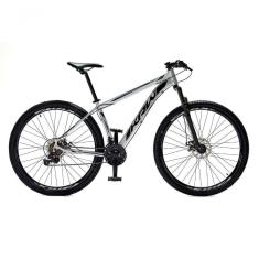 Bicicleta Aro 29 Krw Alumínio Shimano 24 Vel Freio A Disco Suspensão S4 15.5 Prata-Preto