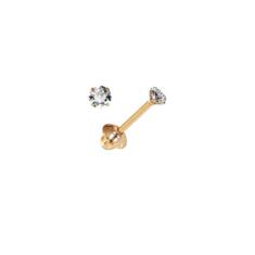 Brinco De Pedra 2.5 Mm Baby - 18K