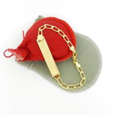 Pulseira Masculina 20cm 4mm Chapa Folheada Ouro 18K PL313 - WNBIJOUTER