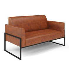 Sofá Namoradeira Base Industrial Alta Preto Marisa Corano Nozes D03 - D\'rossi