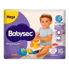 Fralda Babysec Premium Mega XG com 24 unidades, XG, 24